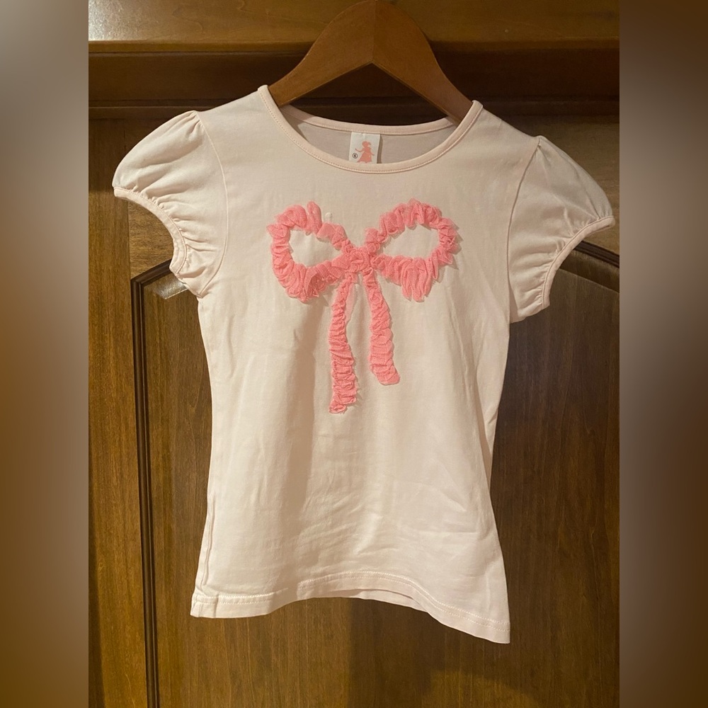 Matilda Jane Light Blush Pink Ruffle Bow Tee